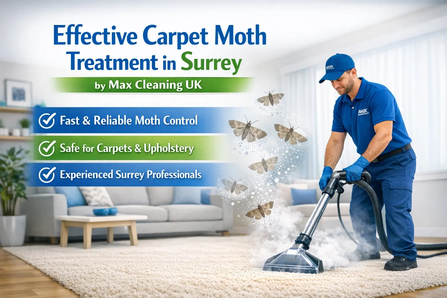Carpet Moth Treatment Surrey | Max Cleaning UK