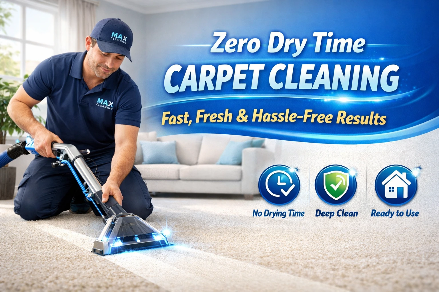 Zero Dry Time Carpet Cleaning | Fast & Professional Cleaning Solutions